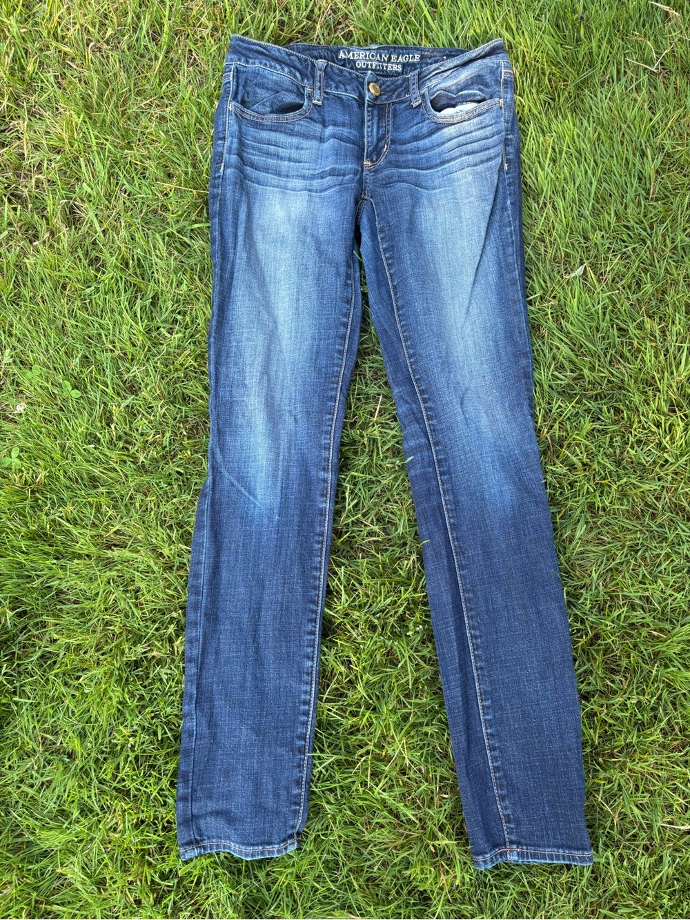 American Eagle Outfitters Dark Blue Jegging Super Stretch Jeans